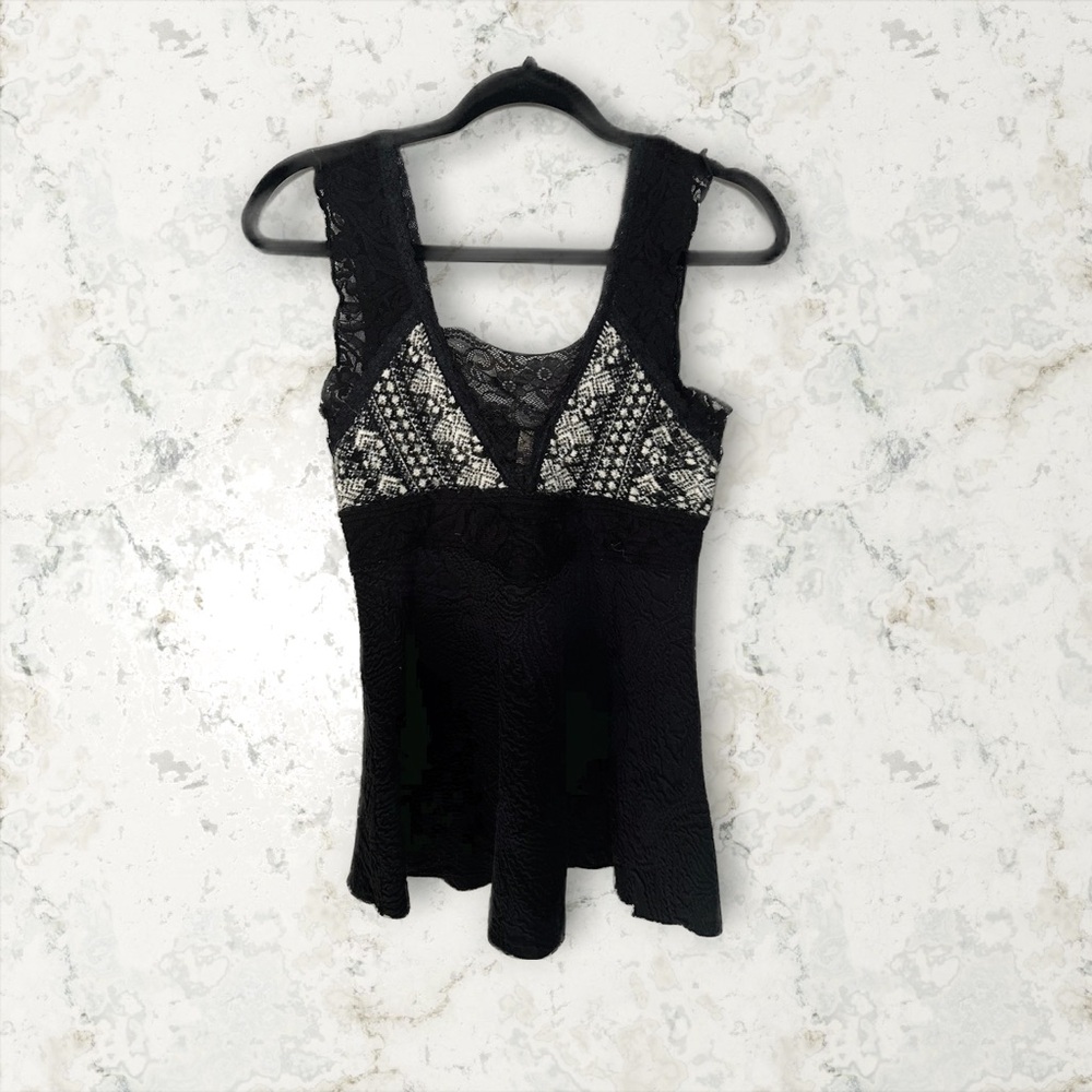 Vintage Free People Coquette Lace Tank